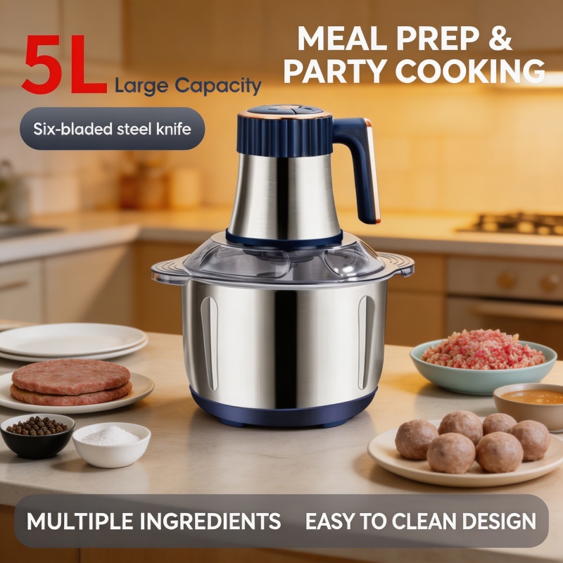 Baby Food Processor - 5L Electric Meat Grinders 304 Stainless