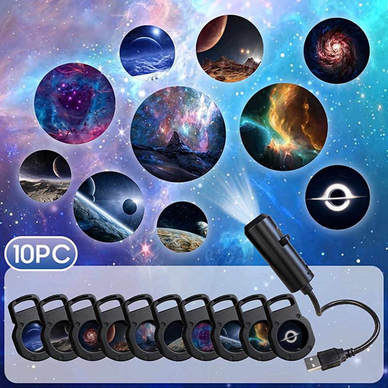 Night Light Projector Stars - 10‑in‑1 Galaxy Star Projector Light Flexible
