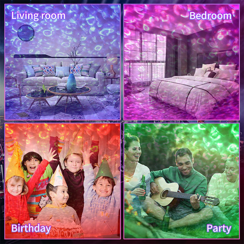 Night Light Projector Stars - HCWE Star Projector Remote Control Color-Changing