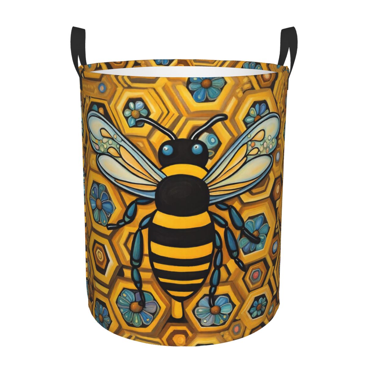 Bee And Honeycomb Print Laundr - Baby Nursery Laundry Hamper recension och pris