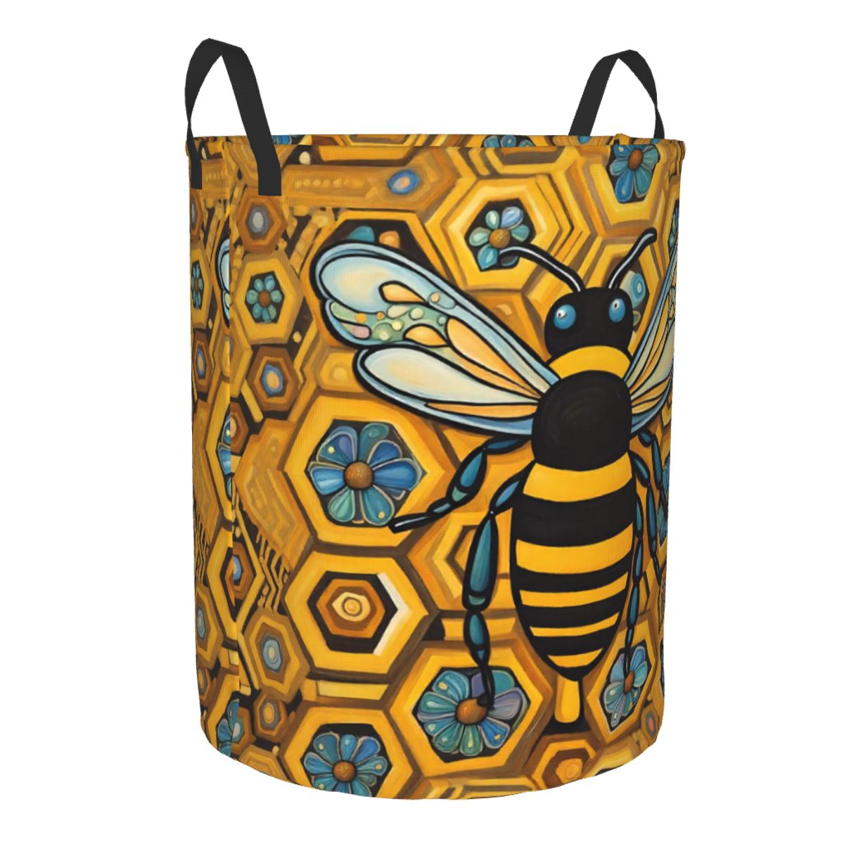 Bee And Honeycomb Print Laundr - Baby Nursery Laundry Hamper recension och pris