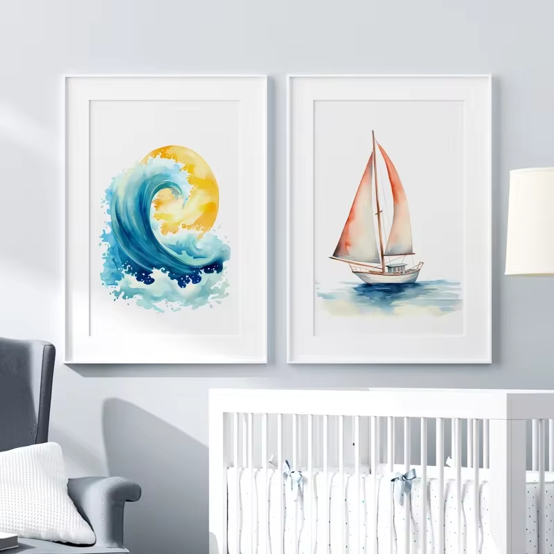Surf Ocean Themed Nursery Beac - Baby Nursery Themes recension och pris