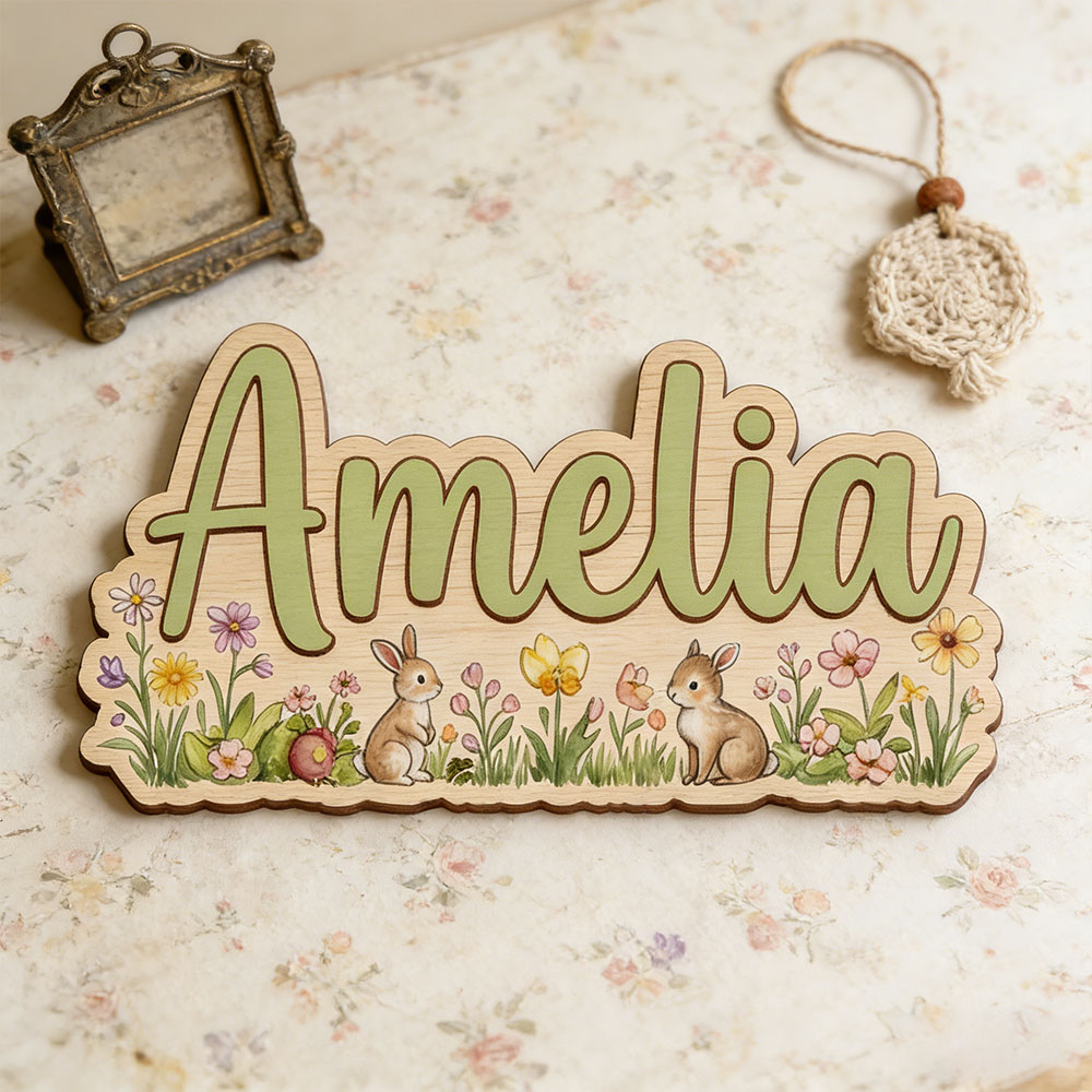 Personalized  'Two Bunnies Wil - Baby Nursery Themes recension och pris