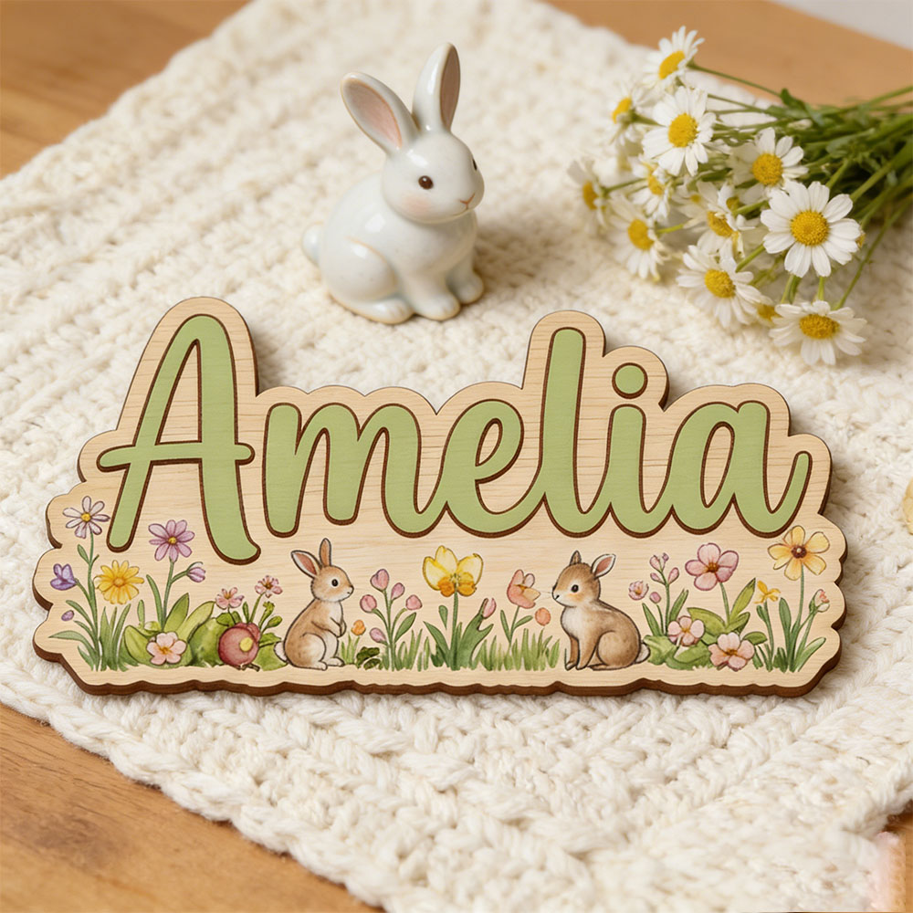 Personalized  'Two Bunnies Wil - Baby Nursery Themes recension och pris