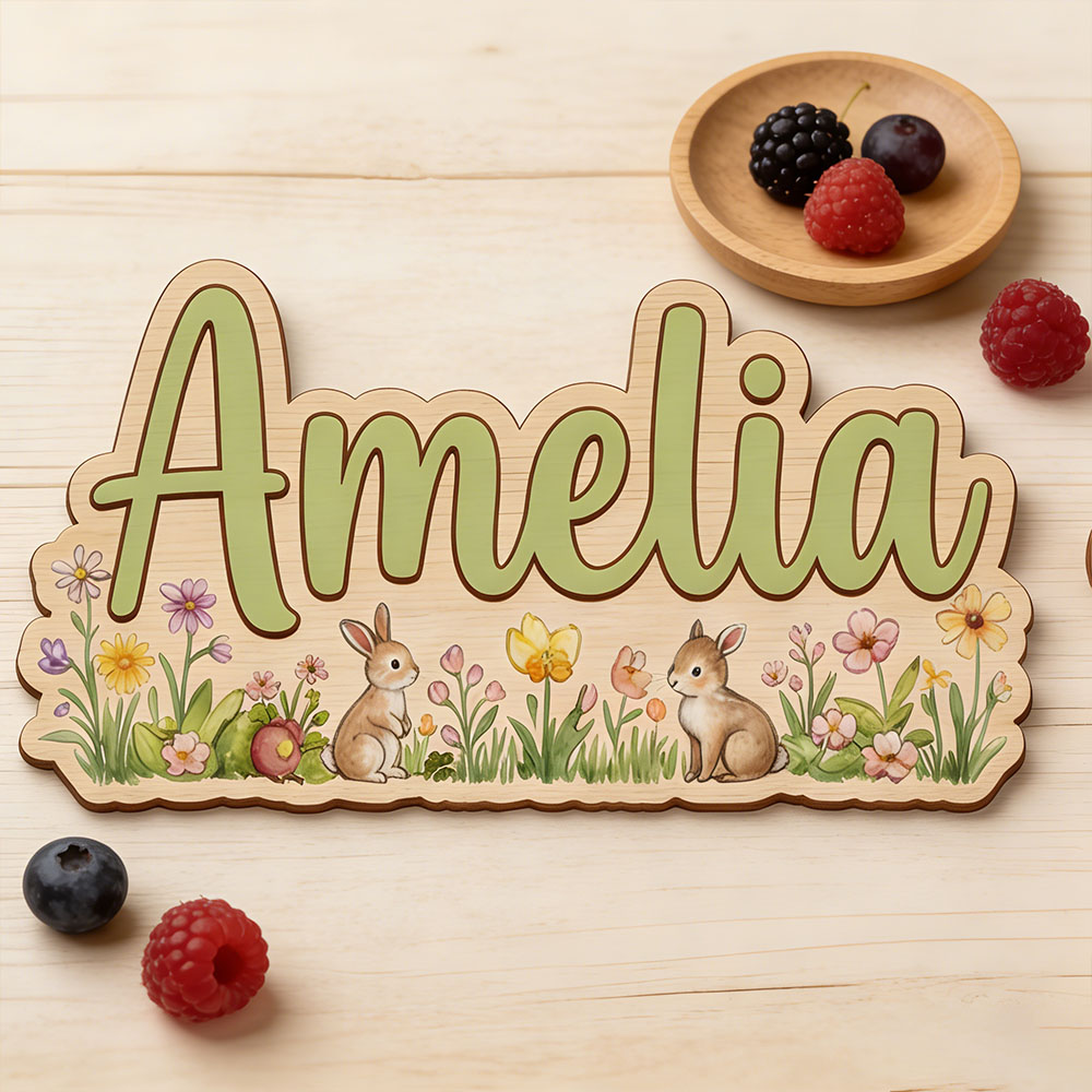 Personalized  'Two Bunnies Wil - Baby Nursery Themes recension och pris