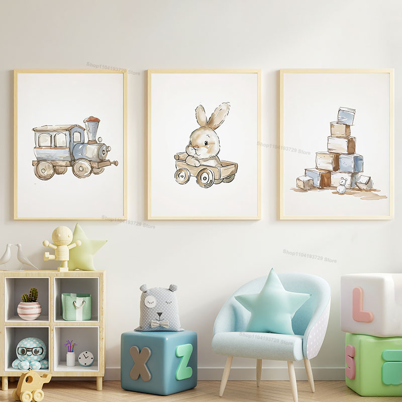 Nordic Style Cartoon Bear Hors - Baby Nursery Themes recension och pris