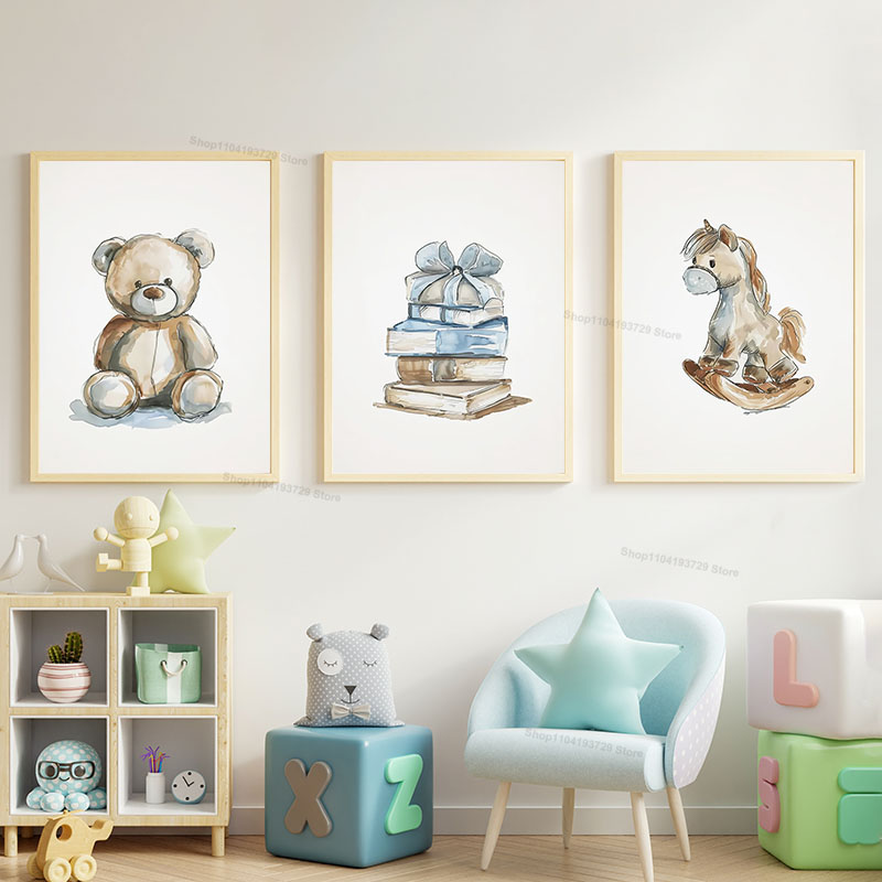 Nordic Style Cartoon Bear Hors - Baby Nursery Themes recension och pris