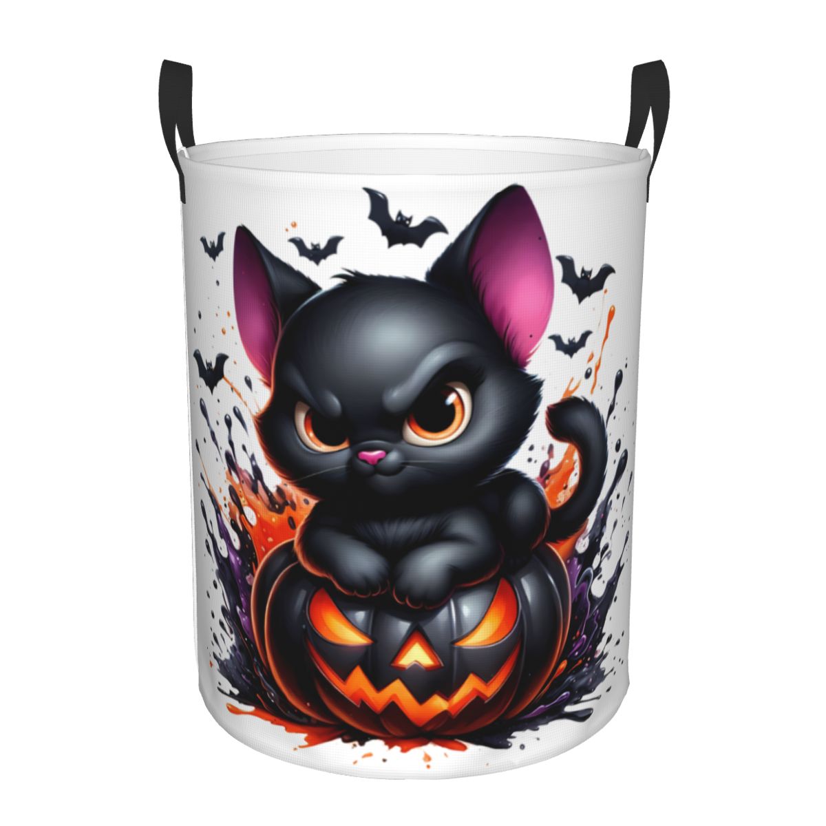 Halloween Black Cat Pumpkins L - Baby Nursery Laundry Hamper recension och pris