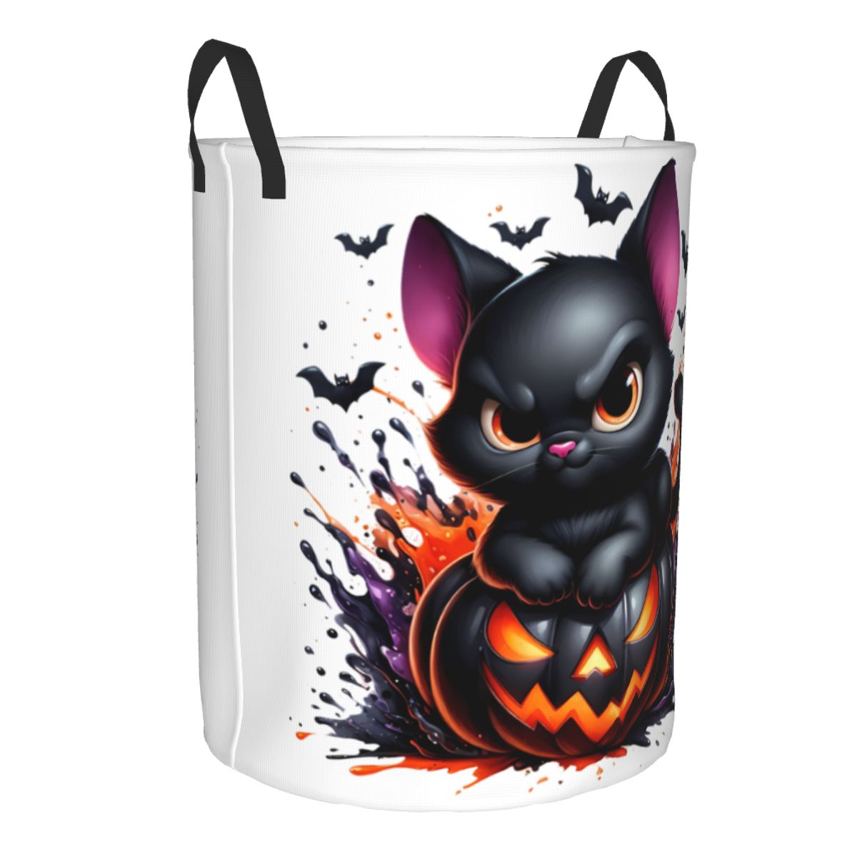 Halloween Black Cat Pumpkins L - Baby Nursery Laundry Hamper recension och pris
