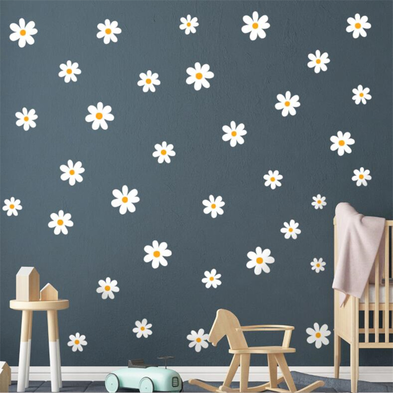 Floral Daisy Flower Wall Stick - Baby Nursery Vinyl Wall Stickers recension och pris