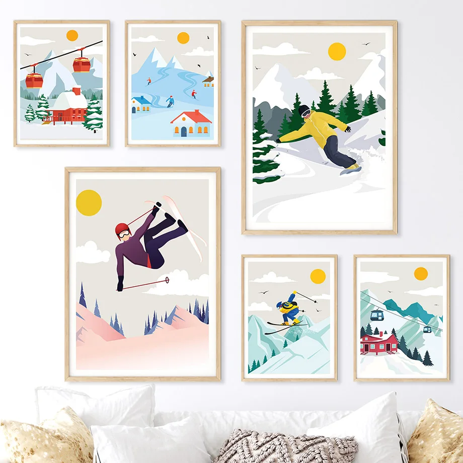 Minimalist Snow Mountain Canva - Baby Nursery Themes Boy recension och pris