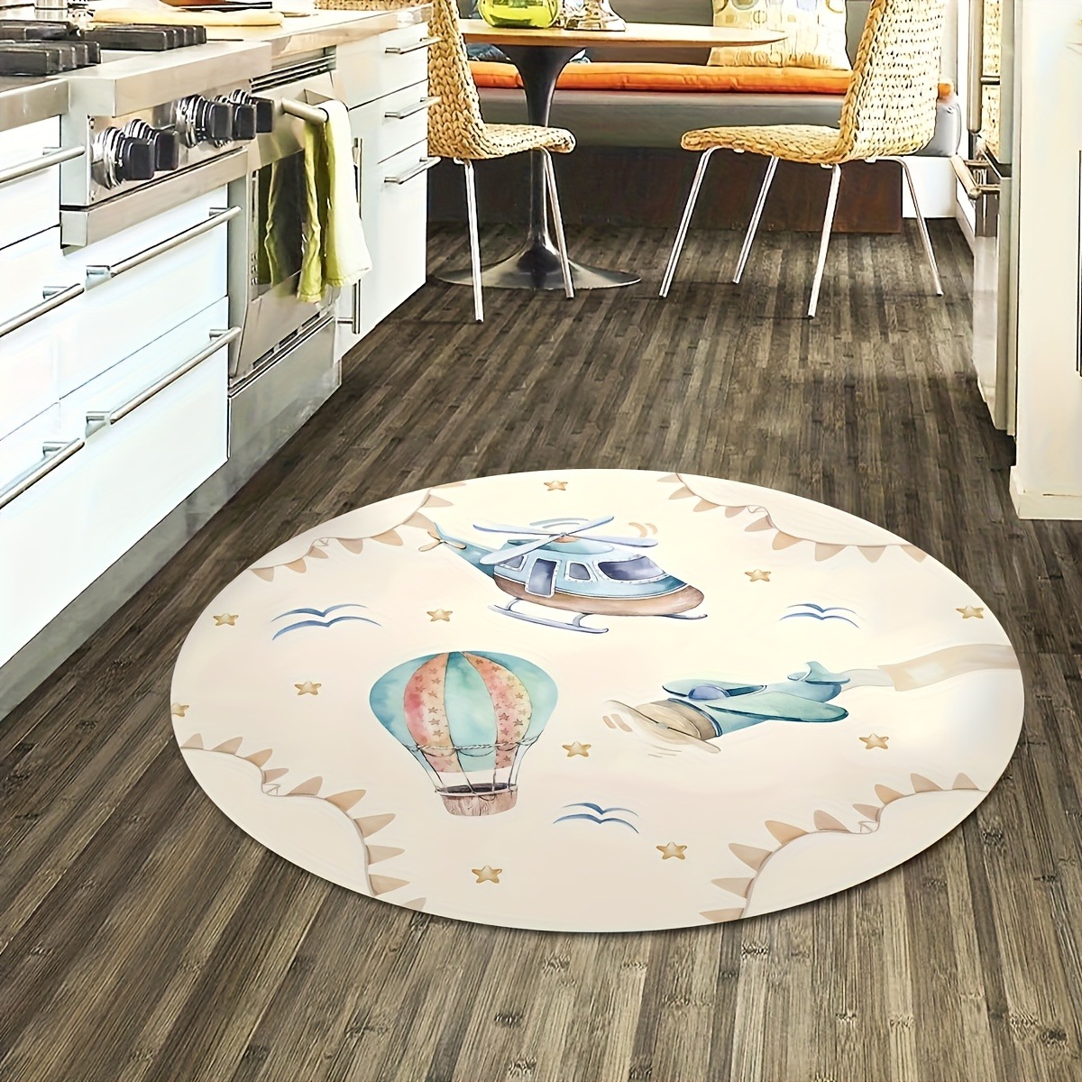 Whimsical Hot Air Balloon Airp - Baby Nursery Mat recension och pris