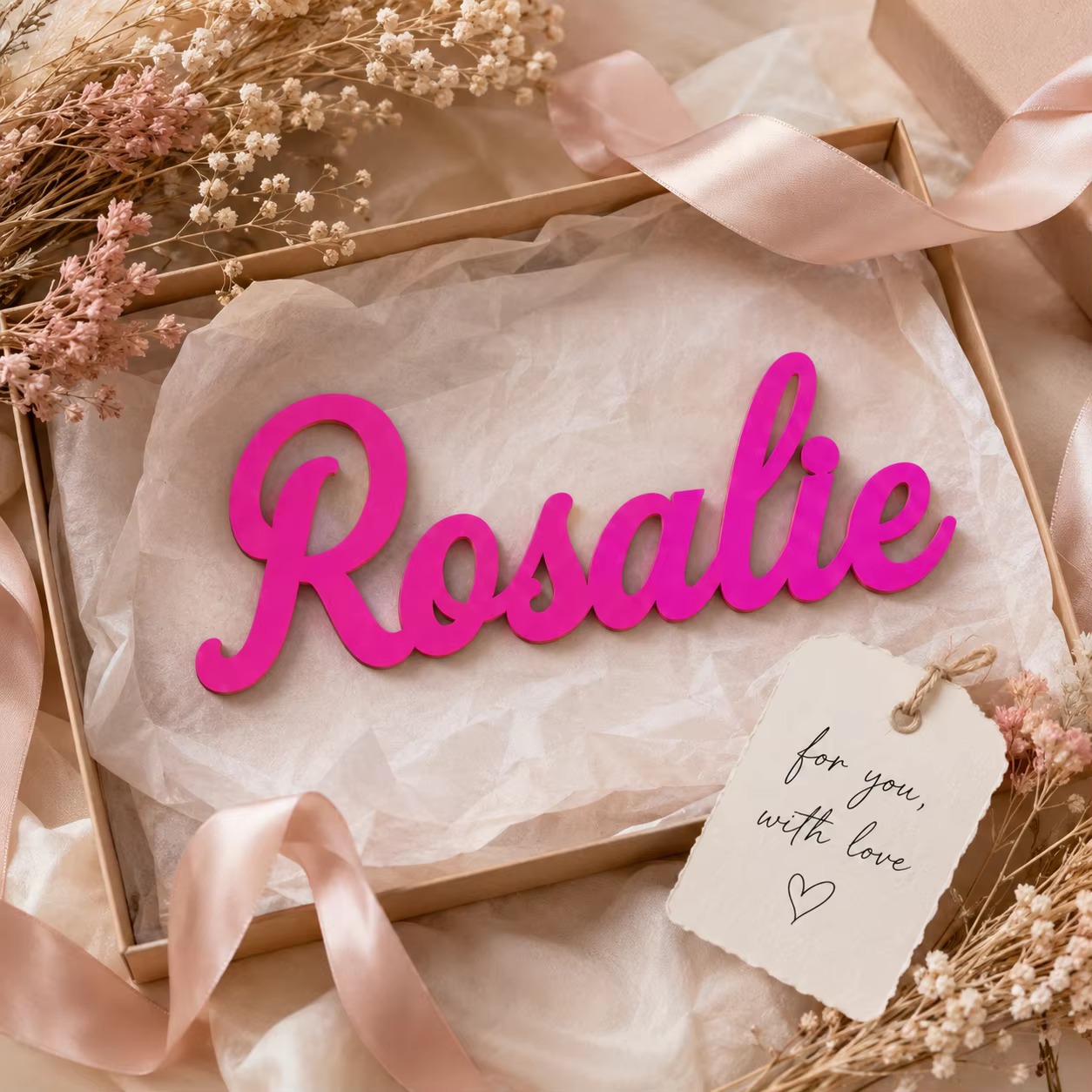 Personalized Wooden Name Sign  - Baby Nursery Home recension och pris