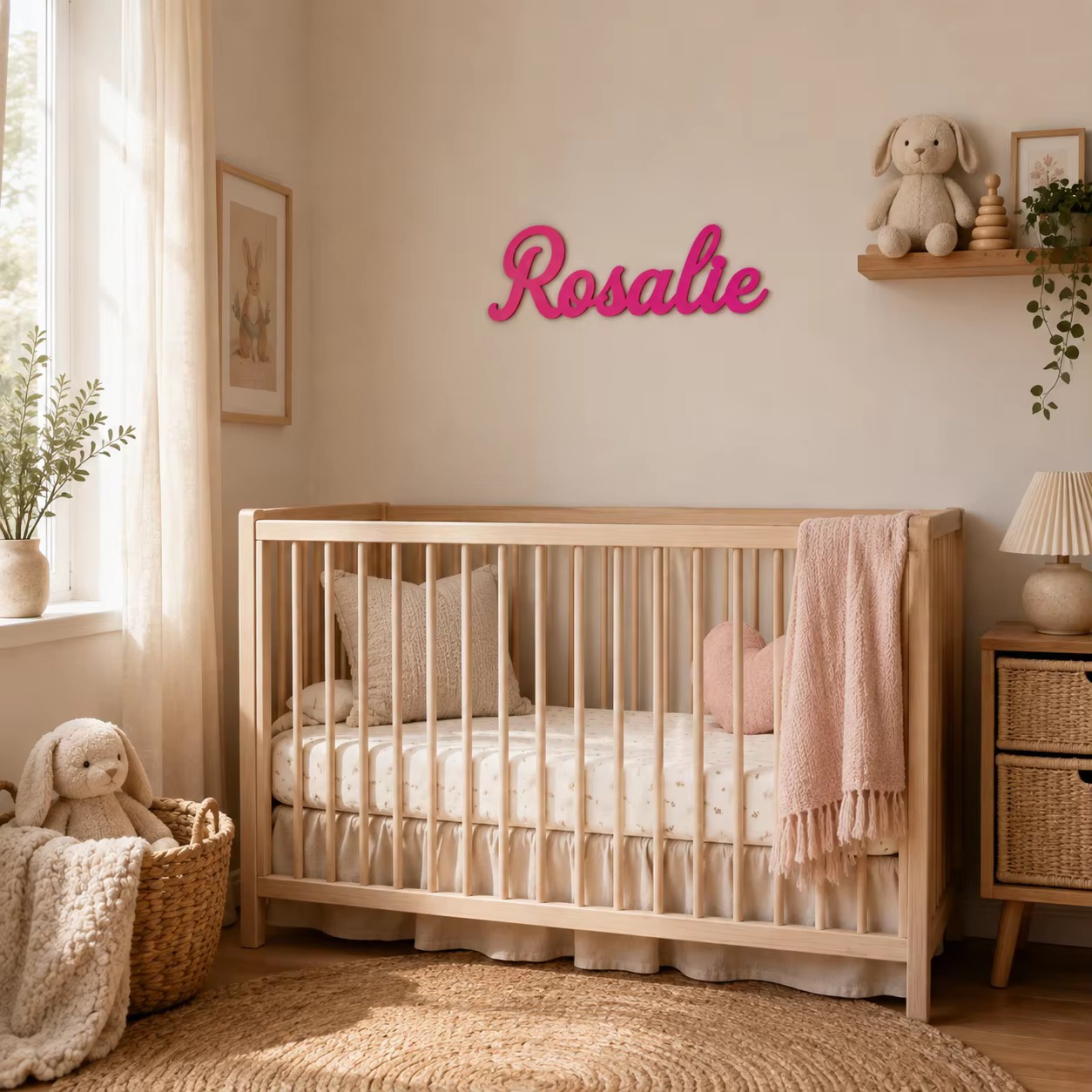 Personalized Wooden Name Sign  - Baby Nursery Home recension och pris