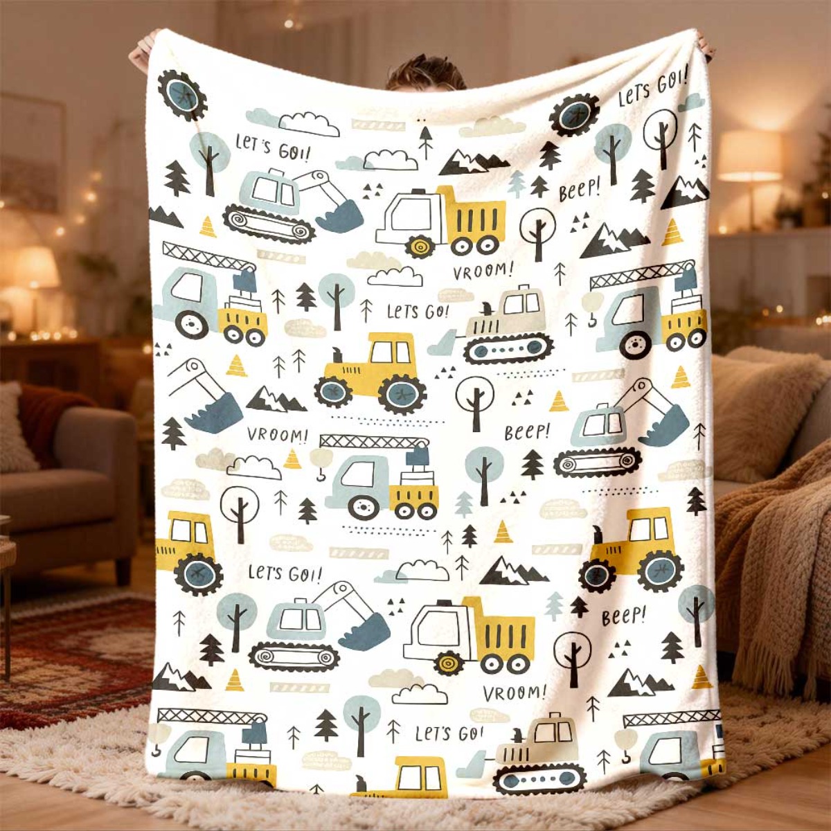Construction Truck Vehicle Pat - Baby Nursery Themes Boy recension och pris