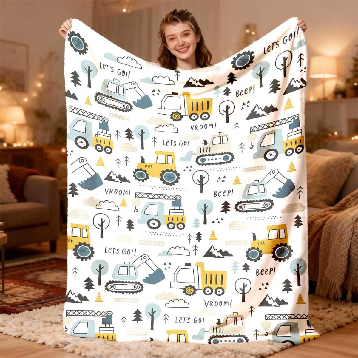 Construction Truck Vehicle Pat - Baby Nursery Themes Boy recension och pris