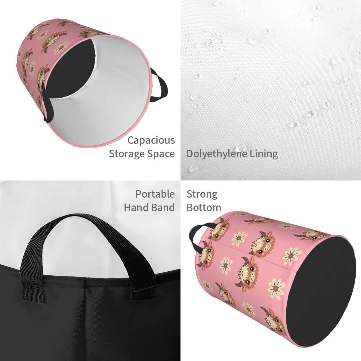 Cute Baby Highland Cows Laundr - Baby Nursery Laundry Hamper recension och pris