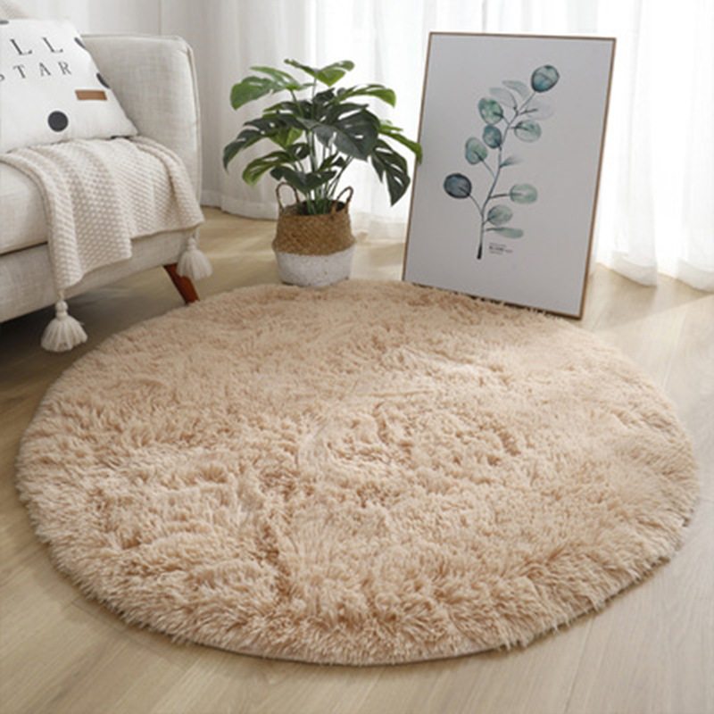 Super Soft Fluffy Round Rug Pl - Baby Nursery Mat recension och pris