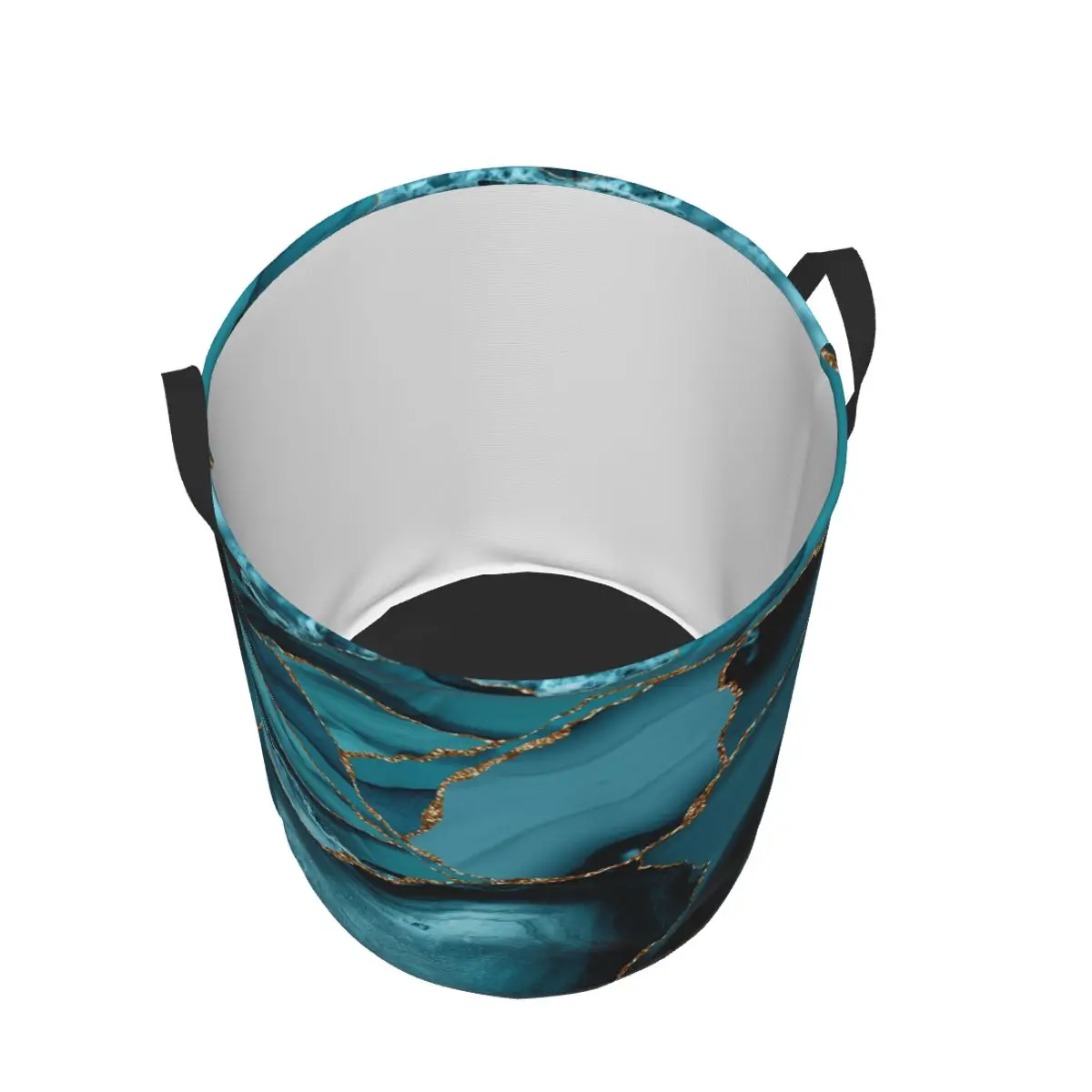 Custom Teal And Gold Marble La - Baby Nursery Laundry Hamper recension och pris