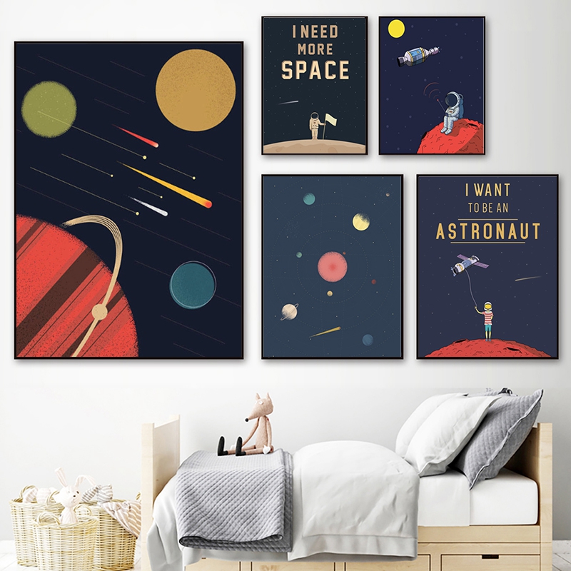 Space Themed Nursery Wall Art  - Baby Nursery Themes Boy recension och pris