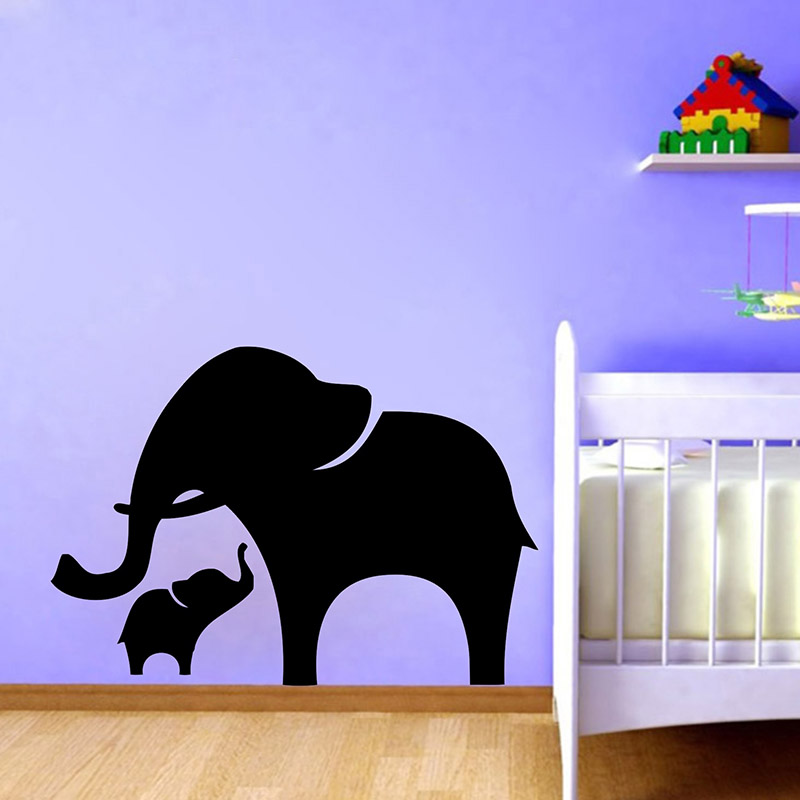 Mama and Baby Elephant Wall De - Baby Nursery Vinyl Wall Stickers recension och pris