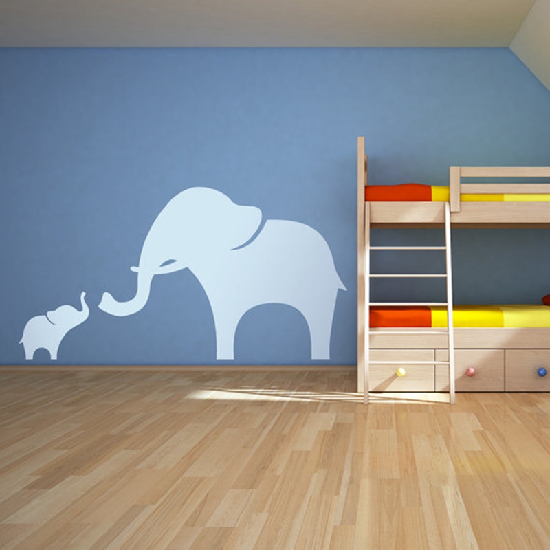 Mama and Baby Elephant Wall De - Baby Nursery Vinyl Wall Stickers recension och pris