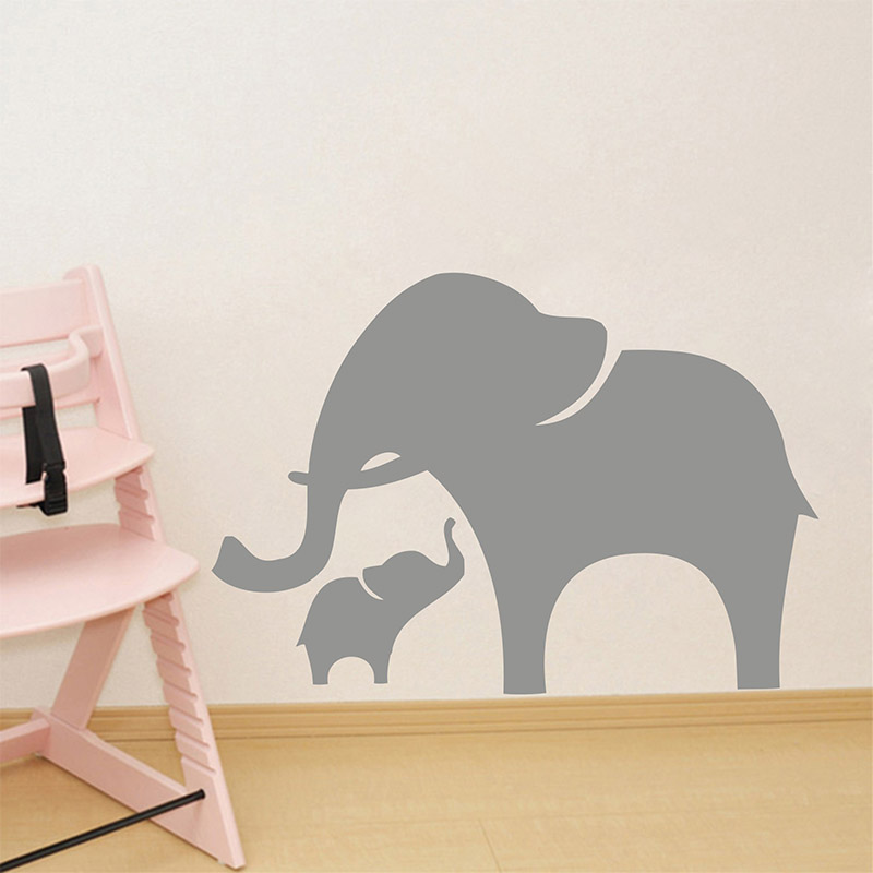 Mama and Baby Elephant Wall De - Baby Nursery Vinyl Wall Stickers recension och pris