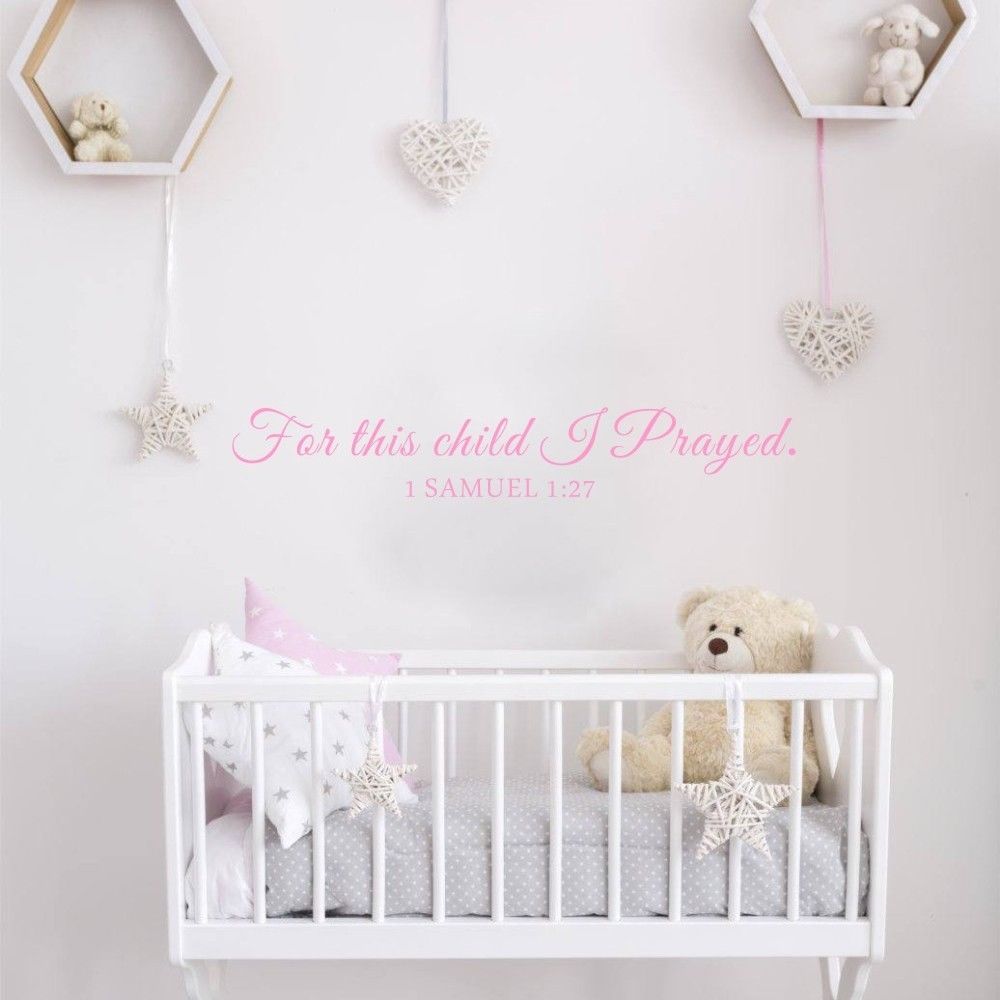For This Child I Pray Samuel Q - Baby Nursery Vinyl Wall Stickers recension och pris