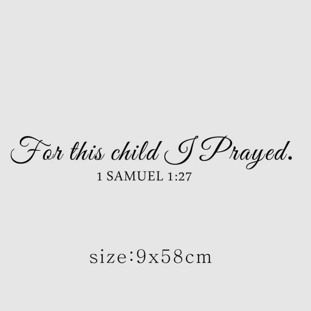 For This Child I Pray Samuel Q - Baby Nursery Vinyl Wall Stickers recension och pris