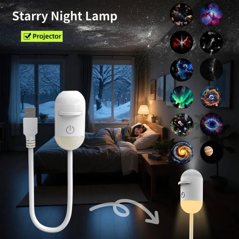 Mini Galaxy Star Projector Nig - Night Light Projector Stars recension och pris