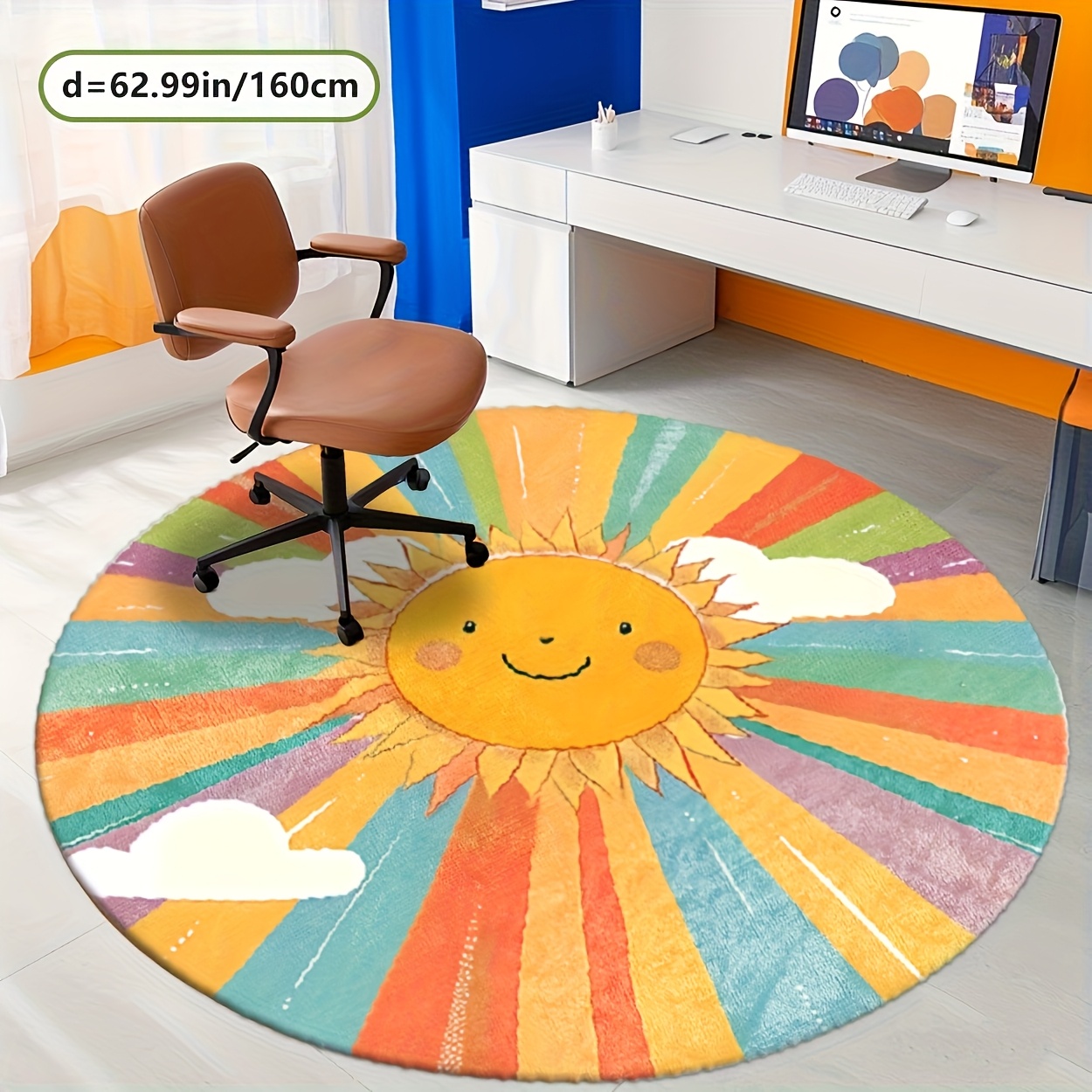 Cute Plush Round Sun Rainbow K - Baby Nursery Themes Boy recension och pris