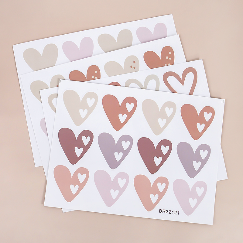2pcs Lovely Hearts Ins Wall St - Baby Nursery Vinyl Wall Stickers recension och pris