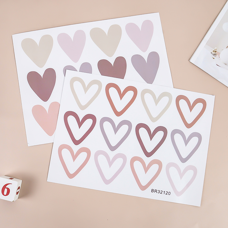 2pcs Lovely Hearts Ins Wall St - Baby Nursery Vinyl Wall Stickers recension och pris