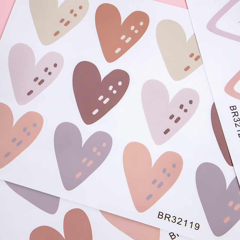 2pcs Lovely Hearts Ins Wall St - Baby Nursery Vinyl Wall Stickers recension och pris