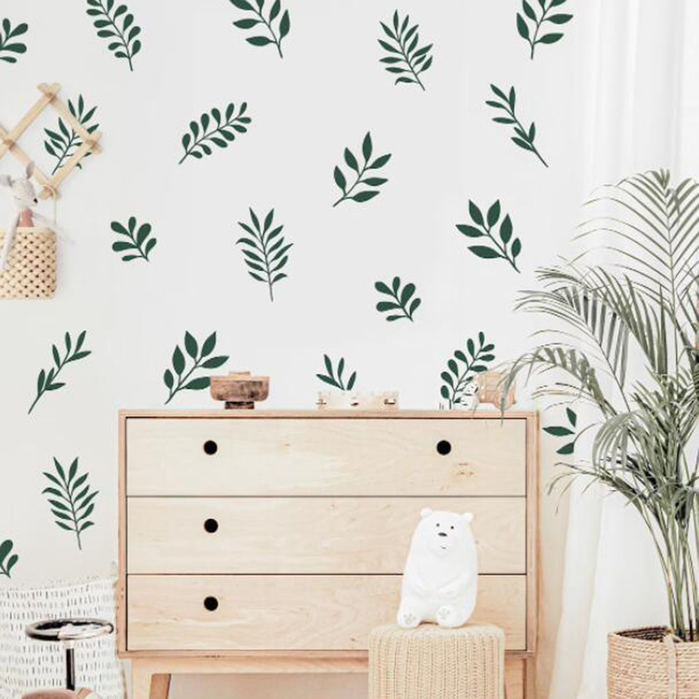 41Pcs Botanical Leaf Wall Stic - Baby Nursery Vinyl Wall Stickers recension och pris