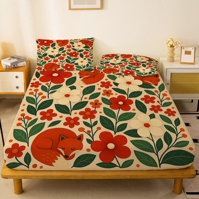 Two Little Foxes Floral Fitted - Baby Nursery Home recension och pris