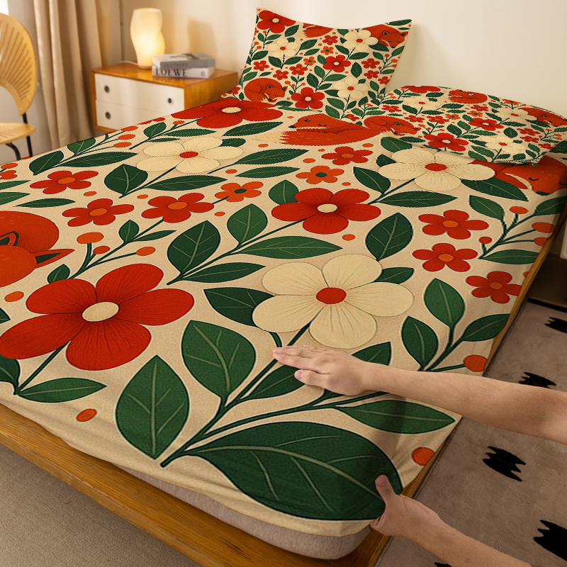 Two Little Foxes Floral Fitted - Baby Nursery Home recension och pris