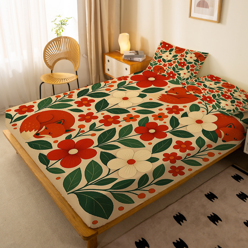 Two Little Foxes Floral Fitted - Baby Nursery Home recension och pris