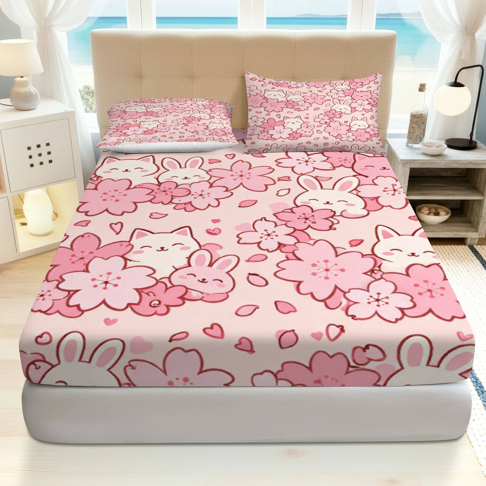 Sakura Rabbit Cat Bedding Set, - Baby Nursery Home recension och pris