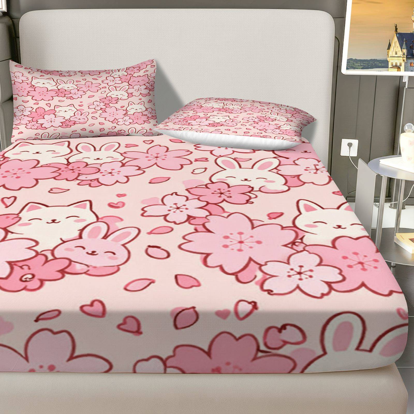 Sakura Rabbit Cat Bedding Set, - Baby Nursery Home recension och pris