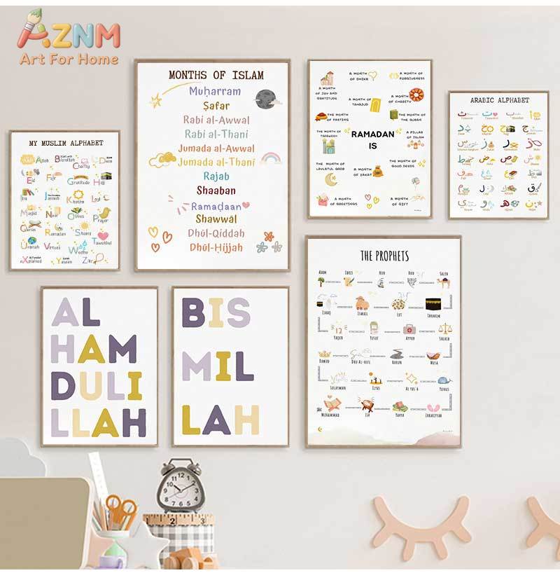 Islam Muslim Prophets Arabic A - Baby Nursery Posters recension och pris