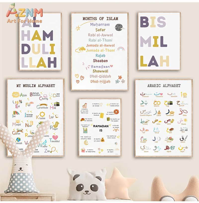 Islam Muslim Prophets Arabic A - Baby Nursery Posters recension och pris