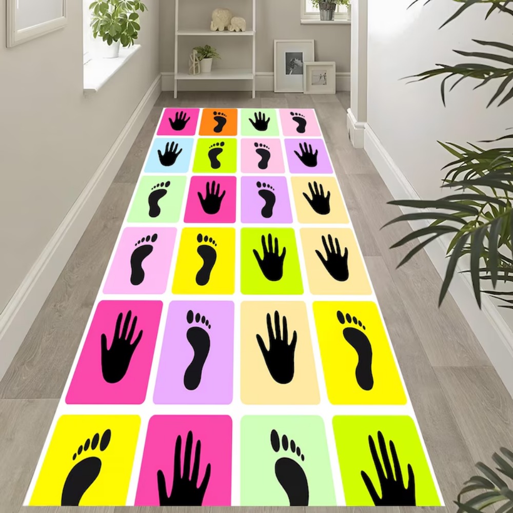 Handprint Foot Print Game Runn - Baby Nursery Mat recension och pris