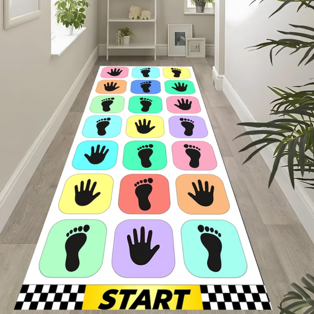 Handprint Foot Print Game Runn - Baby Nursery Mat recension och pris