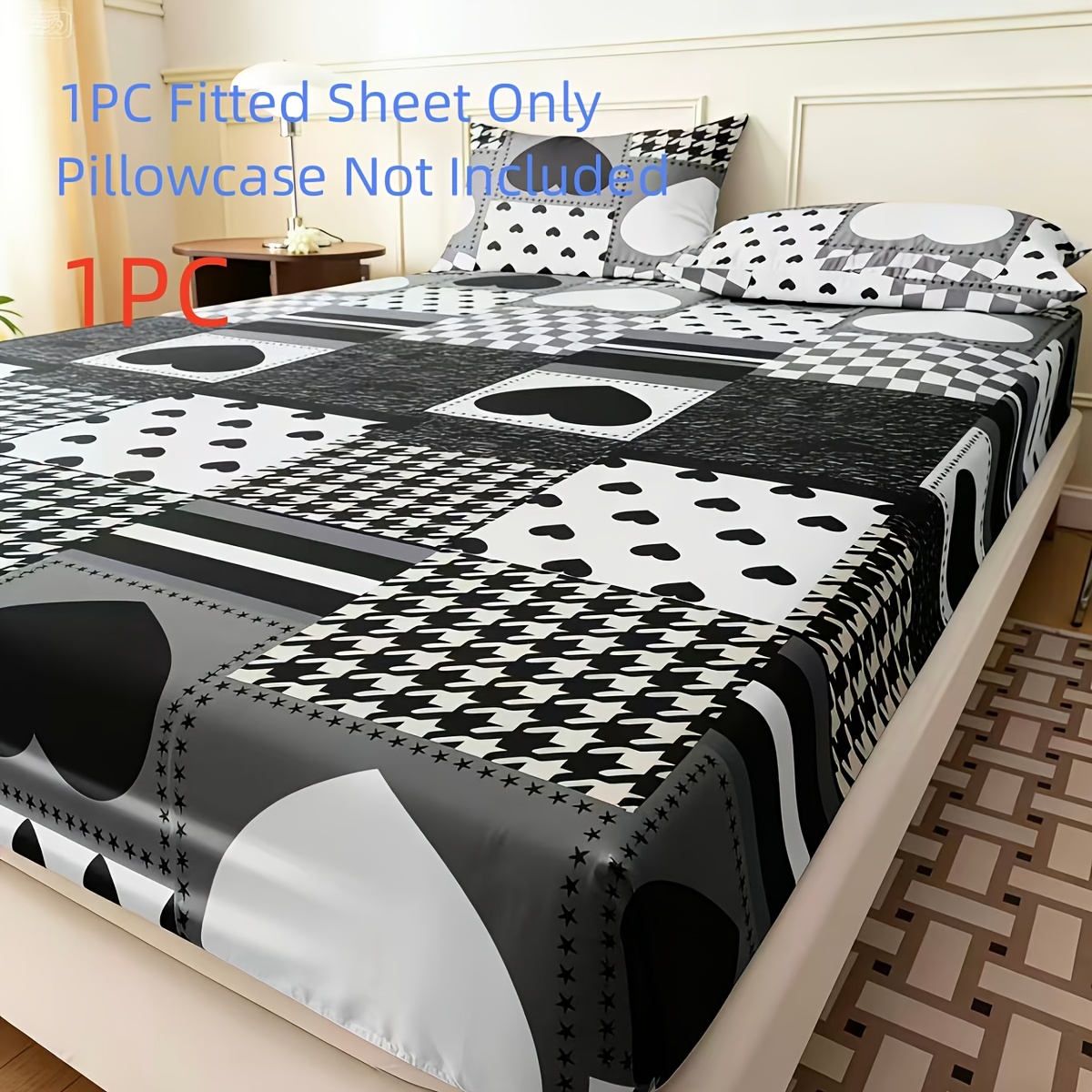 Trendy black and white heart p - Baby Nursery Home recension och pris