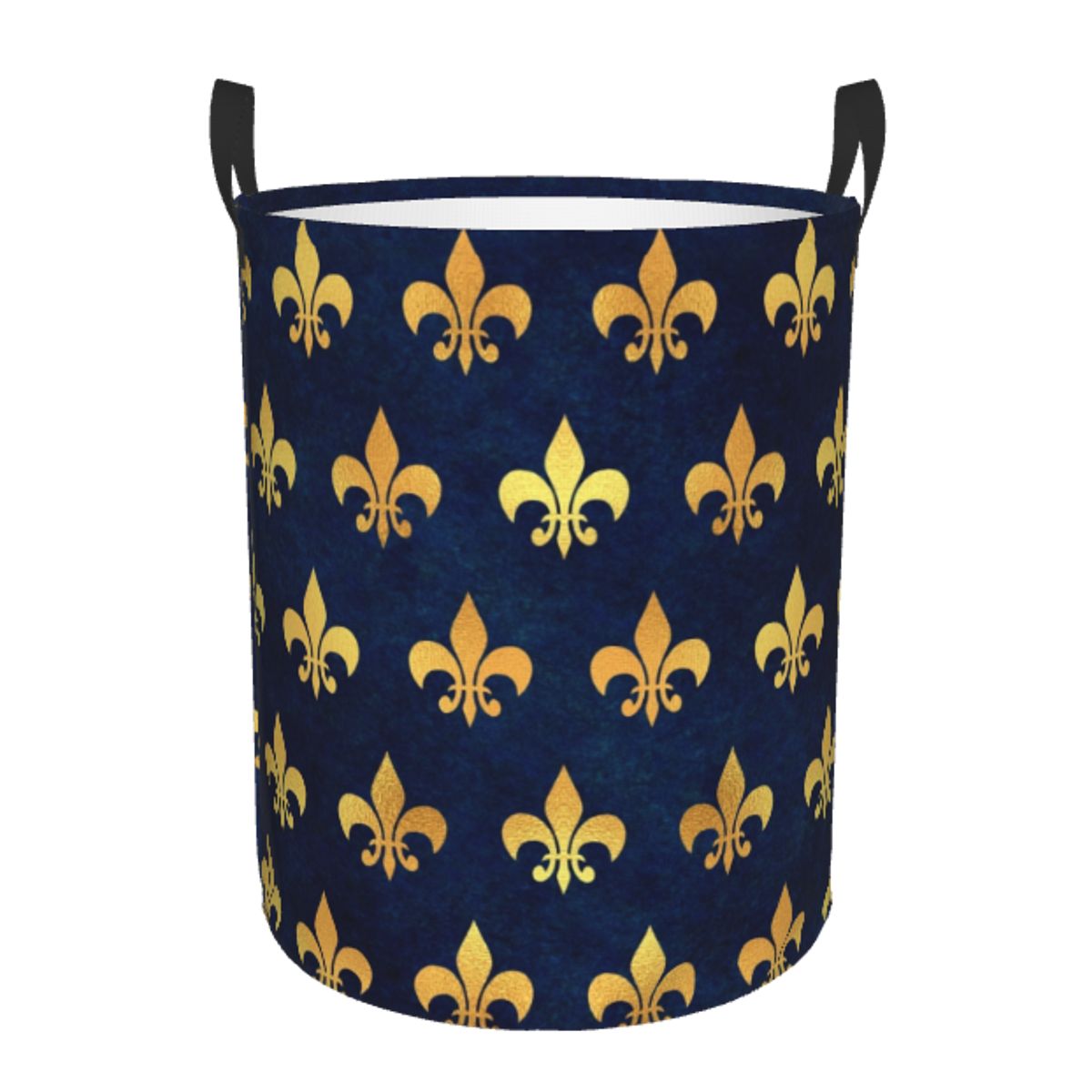 Royal Gold Blue Grunge Fleur D - Baby Nursery Laundry Hamper recension och pris