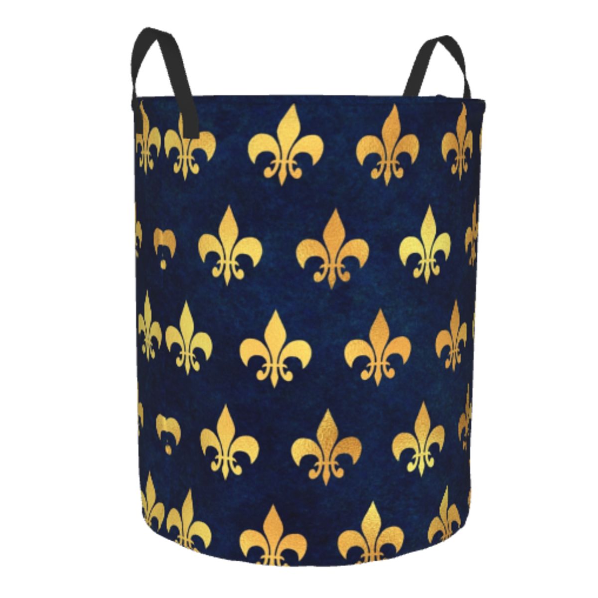 Royal Gold Blue Grunge Fleur D - Baby Nursery Laundry Hamper recension och pris