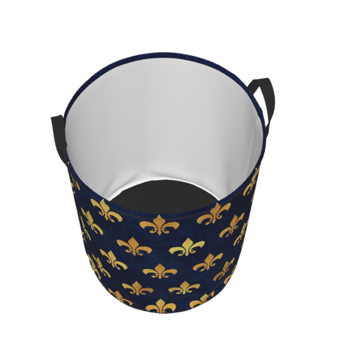 Royal Gold Blue Grunge Fleur D - Baby Nursery Laundry Hamper recension och pris